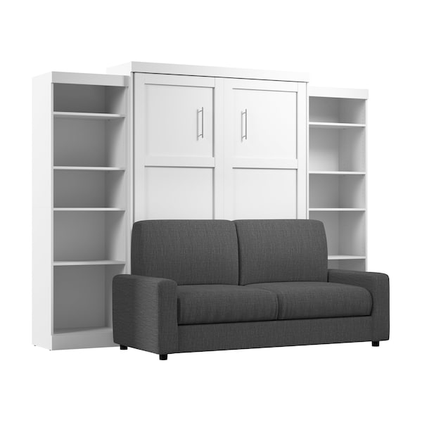 Pur Queen Murphy Bed, Two Storage Units And A Sofa 115 in